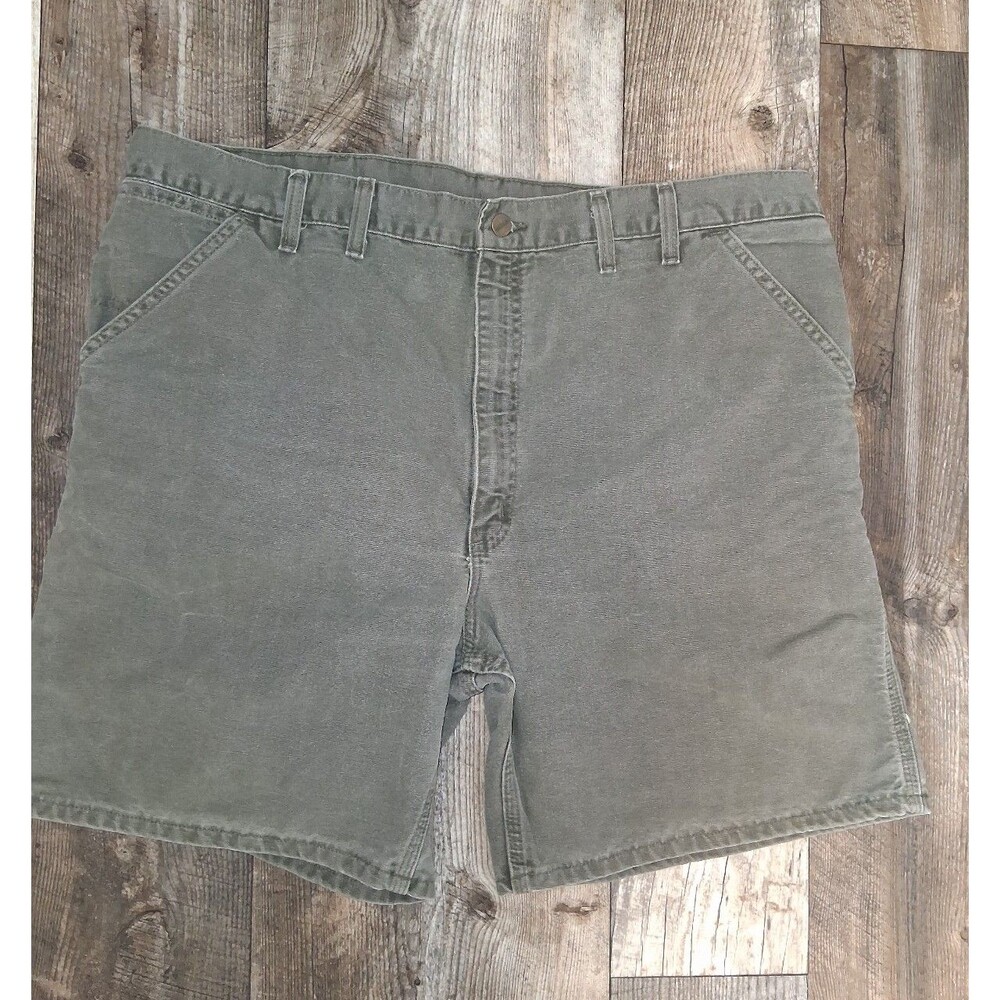 Men's VNTG USA Made Carhartt B25 Washed Duck Canvas Carpenter Shorts, MOS 44
